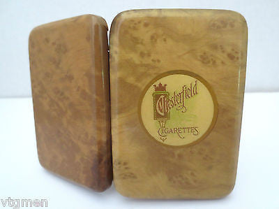 Rare Vintage Chesterfield Cigarette Case Holder, Marbled Metal Case, Mid Century