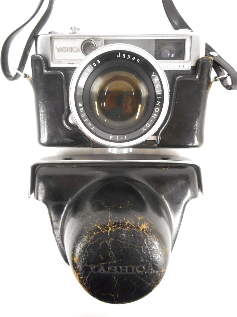 Vintage Yashica 35mm Camera Model Lynx-14 LIII, Yashinon DX Copal SVE 1.4, 45mm Lens, Case, Strap