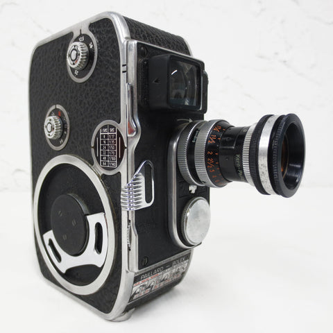 Vintage B8 Paillard Bolex 8mm Movie Camera with Kern-Paillard Yvar f=13 mm 1:1.9 Screw Mount Lens and Ednalite BX Filter