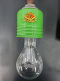 Rare Vintage Industrial Spun Metal Pendant Lights, Green Enamel Porcelain Shades