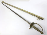Antique French Grenadier Officer Sword, Double Fuller Saber, 38"