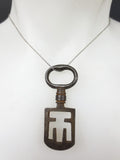 Original Antique German Skeleton Key for Cabinet Wardrobe, 2.25"
