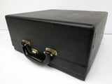 Antique 1930s Royal O Portable Typewriter, Glossy Black, Glass keys, with Case