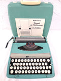 Vintage Smith Corona Corsair Deluxe Turquoise Portable Typewriter