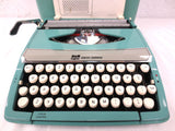Vintage Smith Corona Corsair Deluxe Turquoise Portable Typewriter