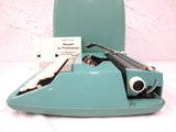 Vintage Smith Corona Corsair Deluxe Turquoise Portable Typewriter