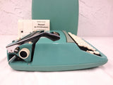 Vintage Smith Corona Corsair Deluxe Turquoise Portable Typewriter