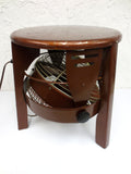 Vintage 1950s Floor Fan Hassock Stool, Rare Superior Electric, Vornado Style