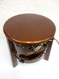 Vintage 1950s Floor Fan Hassock Stool, Rare Superior Electric, Vornado Style