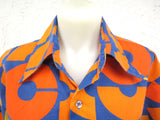 Vintage 1970's Radio-Canada CBC Television Shirt, Retro Long Pointed Collars