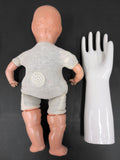Scary Vintage Composition Doll 20", Moving Eyelids, 16" Porcelain Glove Mold
