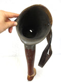 Rare Antique 1900's Prosthetic Leg 35 In, Bending Lock Mechanism, Leather Straps