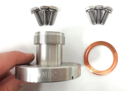 MDC Hayward 2.75" X 1" High Vacuum Fitting to Flange Adapter, 6 Bolts & Gasket