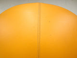 Vintage Mid Century 1960's Egg Chair Orange Peel by Borje Johanson Sweden, 37" Tall Retro Bar Chair, Original Bright Orange Leatherette