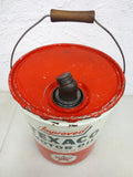 Vintage Texaco Motor Oil 5 Imperial Gallons Can, Improved Motor Oil, Red Green