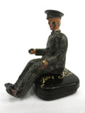 Vintage Lead Toy Army Lorry Truck Driver with Uniform, Red lips, 1 1/2" England