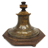 Antique Victorian Bridge Floor Lamp Cast Iron Base, Gilded, Octogonal, Signed