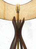 Vintage Mid Century Danish Modern Eames Era Wood Sculptural Lamp 31" Spirals