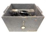Vintage WWII 1940's Navy Army Morse Code Aldis Signal Lamp Spotlight, Spare Lens, Wood Box, Hand Held, Portable