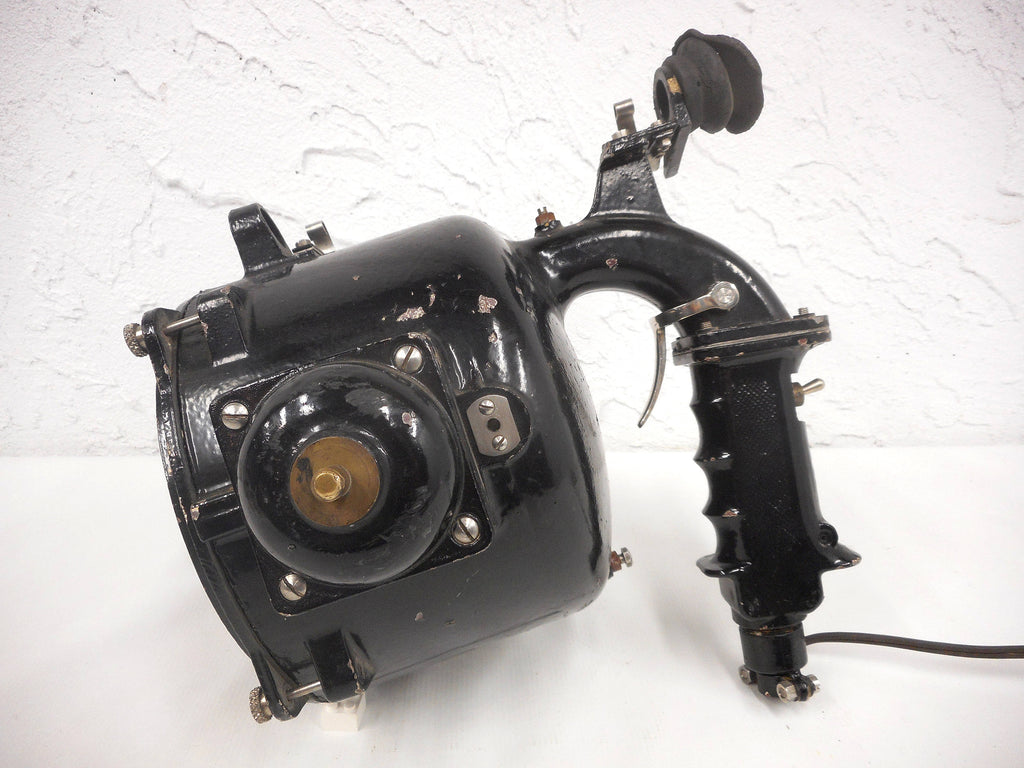 Vintage WWII 1940's Navy Army Morse Code Aldis Signal Lamp Spotlight, Spare Lens, Wood Box, Hand Held, Portable