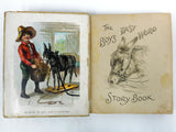 Antique 1901 Illustrated Children's Stories Book by McLoughlin Brothers New York, The Boy's Easy Word Story Book