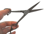 Antique Carl Monkhouse Sheffield England Barber's Thinning Shears Scissors, Star Stamp 45-7 1/2, Hand Hammered Handles