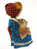 Vintage 1950's Battery Operated Tin Toy Dressed Mother Bear Feeding Milk Bottle to Baby Bear, Yonezawa Gangu Toys Tokyo, Japan