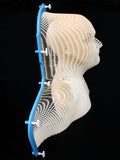 Aquaplast Radiotherapy Mask Mold Casting from Medical Patient 22X19", Soaked Thermoplastic, Clips Hold Patient on Radiotherapy Machine