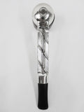 Vintage Mid Century Estate Tobacco Pipe by Kool Smoke England 5 3/4", Removable Wood Bowl, Ribbed Silver Nylon Body