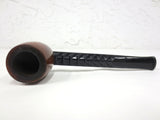Vintage Mid Century Estate Tobacco Pipe by Rocket France 5 1/2", Light Brown Removable Wood Bowl, Ribbed Black Nylon Body