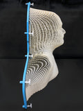 Aquaplast Radiotherapy Mask Mold Casting from Medical Patient 22X19", Soaked Thermoplastic, Clips Hold Patient on Radiotherapy Machine