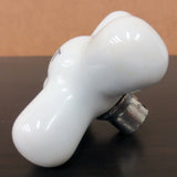 Antique White Porcelain Faucet Handle Knob Hot Water 2 3/4", Chrome Plated Brass Base, Lot #6