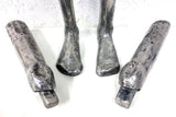 Matching Pair of Vintage Cast Aluminum Prosthesis Leg Molds 29" Long, Disassembles at Knee Joint, Oddity