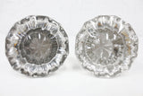Pair of Antique Victorian 12 Point Crystal Glass Door Knobs, Screws & Rod #11