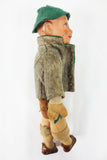 Antique 12" German Boy Doll, Composition Head, Felt Tyrolean Suit & Hat, Shoes