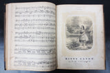 Antique 1850's Piano Music Scores Book, Juanita Quadrille by P. Laroche, Engravings, 14 X 10.5"