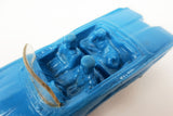 1950's Blue Convertible Toy Rubber Car w/ Dog, Tomte Laerdal Stavanger Norway