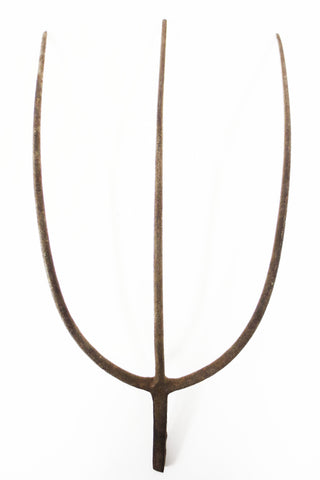 Antique 3 Tine/Prong Hay Pitch Fork Head, Primitive Farm Barn Tool 14.5"