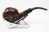 Vintage Skull Head Estate Tobacco Pipe 5", Carved Teeth, Hand Carved Briar Italy