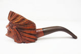 Vintage Native Indian Chief Estate Tobacco Pipe Pocket 4 1/4" Figural Briar