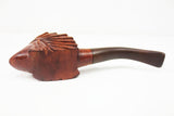 Vintage Native Indian Chief Estate Tobacco Pipe Pocket 4 1/4" Figural Briar