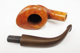 Vintage Never Used Figural Estate Tobacco Pipe, Old Man with Beret Hat, France