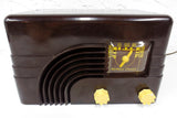 Antique Art Deco 1920s Bakelite Tube Radio by Northern, Rainbow Baby Champ 5000