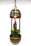 Vintage Mineral Oil Rain Drop Ceiling Light Lamp 21" Tall, Woman Bathing, Drip Motion
