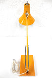 Vintage Mid Century Yellow Luxo Drafting Desk Lamp, 20" Articulated Swing Arm